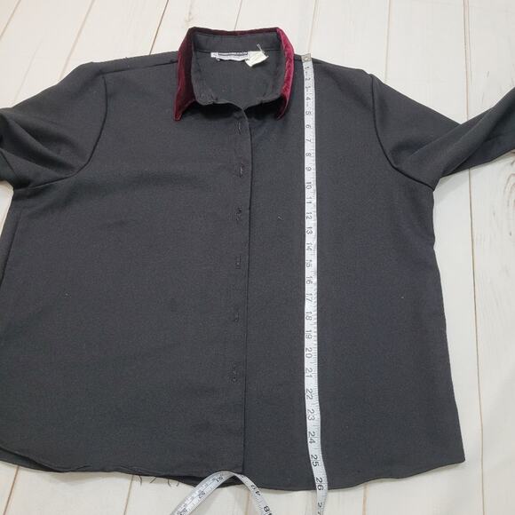 Vintage Panhandle slim horse equestrian button up top velvet - Picture 3 of 7